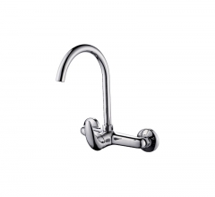 Two Handle Wall Mounted Kitchen Faucet 8inch